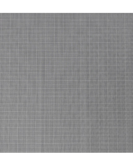 Steel Grey Premium Italian Blended Wool Suiting Fabric, 3.75 Mtrs with 150 Cms Width, Imported from Italy-D25447
