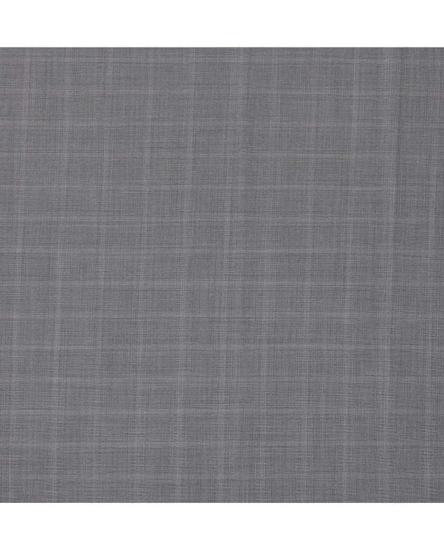 Steel Grey Premium Italian Blended Wool Suiting Fabric, 3.75 Mtrs with 150 Cms Width, Imported from Italy-D25449 Regal Fabrics