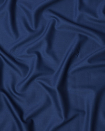 Blue Premium English Super 150's Wool and Cashmere Scabal Suiting Fabric, Width 150 Cms, 3.5 Mtrs, United Kingdom-D25450