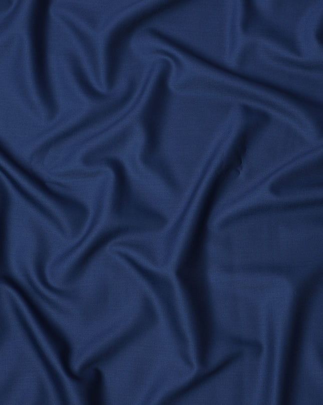 Blue Premium English Super 150's Wool and Cashmere Scabal Suiting Fabric, Width 150 Cms, 3.5 Mtrs, United Kingdom-D25450