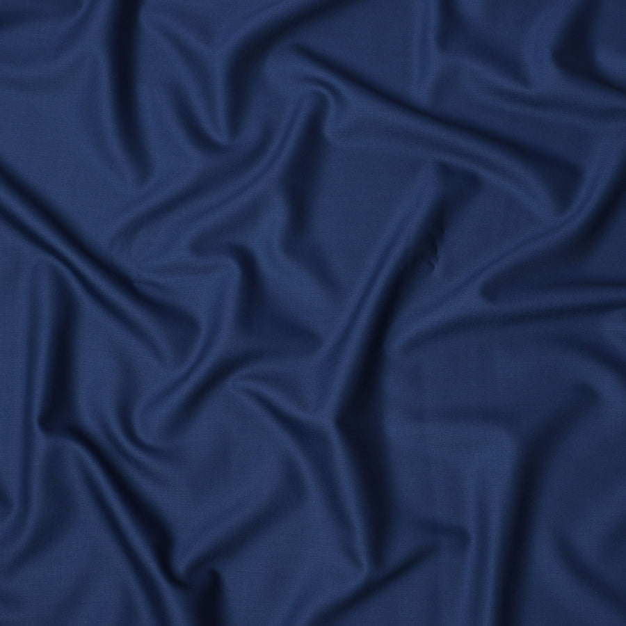 Blue Premium English Super 150's Wool and Cashmere Scabal Suiting Fabric, Width 150 Cms, 3.5 Mtrs, United Kingdom-D25450
