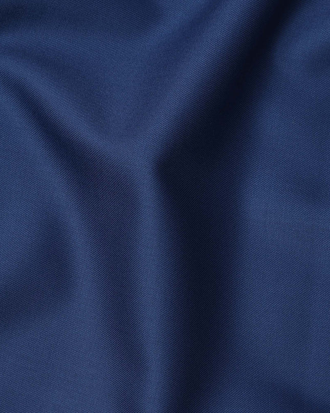 Blue Premium English Super 150's Wool and Cashmere Scabal Suiting Fabric, Width 150 Cms, 3.5 Mtrs, United Kingdom-D25450