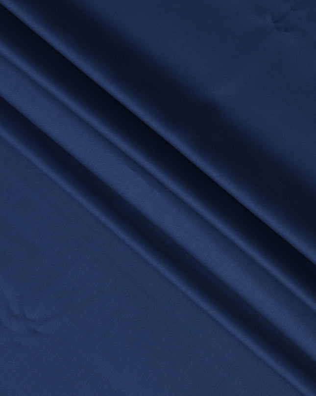 Blue Premium English Super 150's Wool and Cashmere Scabal Suiting Fabric, Width 150 Cms, 3.5 Mtrs, United Kingdom-D25450