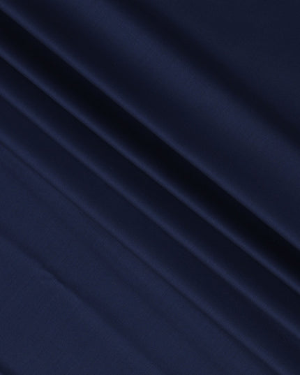 قماش بدلات من الصوف الإنجليزي الفاخر Super 130's باللون الأزرق الداكن والكشمير، عرض 150 سم، 3.50 متر، المملكة المتحدة - D25451