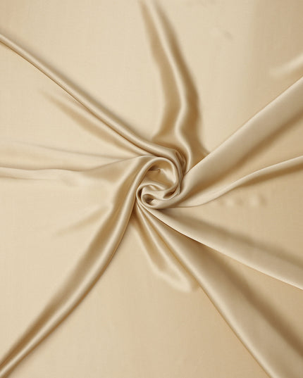 Beige Gold Premium Pure Silk Satin Fabric 110 Cms Width, Made in China-D25830