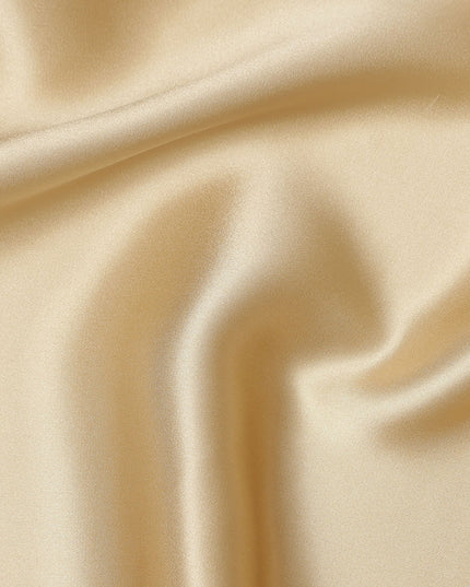 Beige Gold Premium Pure Silk Satin Fabric 110 Cms Width, Made in China-D25830