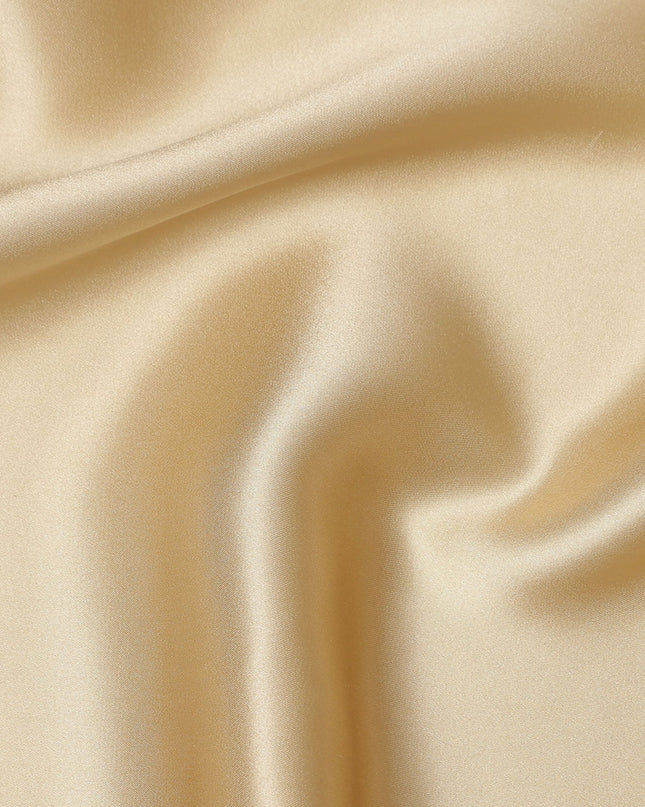 Beige Gold Premium Pure Silk Satin Fabric 110 Cms Width, Made in China-D25830