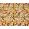 Yellow Multicolor Abstract Pattern Pure Silk Crepe Fabric with Stone Work, Width 110 Cms, Made in India-D26068
