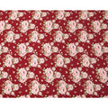 Maroon Pink Floral Pattern Pure Silk Crepe Fabric with Stone Work, Width 110 Cms, Made in India-D26071
