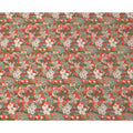 Red Multicolor Floral Pattern Pure Silk Crepe Fabric, Width 110 Cms, Made in India-D26076