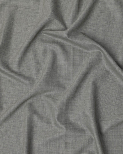 Light Grey Premium Super 140’s SCABAL English All Wool Suiting Fabric, Width 150 cms, 3.75 Mtrs Cut, Made in United Kingdom-D26784