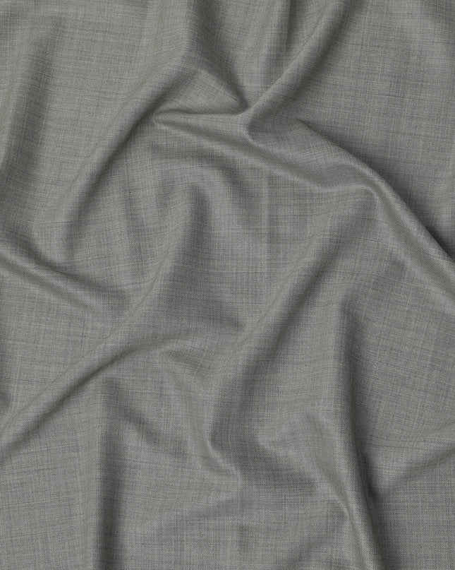 Light Grey Premium Super 140’s SCABAL English All Wool Suiting Fabric, Width 150 cms, 3.75 Mtrs Cut, Made in United Kingdom-D26784