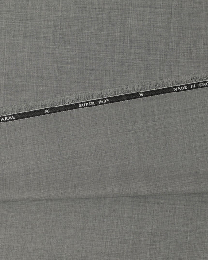 Light Grey Premium Super 140’s SCABAL English All Wool Suiting Fabric, Width 150 cms, 3.75 Mtrs Cut, Made in United Kingdom-D26784