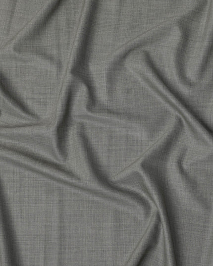 Light Grey Premium Super 140’s SCABAL English All Wool Suiting Fabric, Width 150 cms, 3.75 Mtrs Cut, Made in United Kingdom-D26788