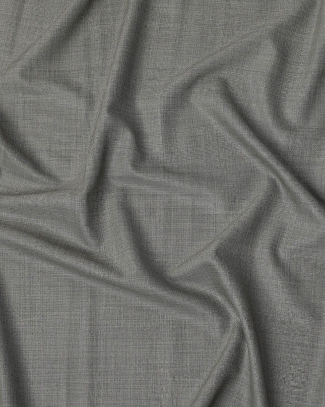 Light Grey Premium Super 140’s SCABAL English All Wool Suiting Fabric, Width 150 cms, 3.75 Mtrs Cut, Made in United Kingdom-D26788