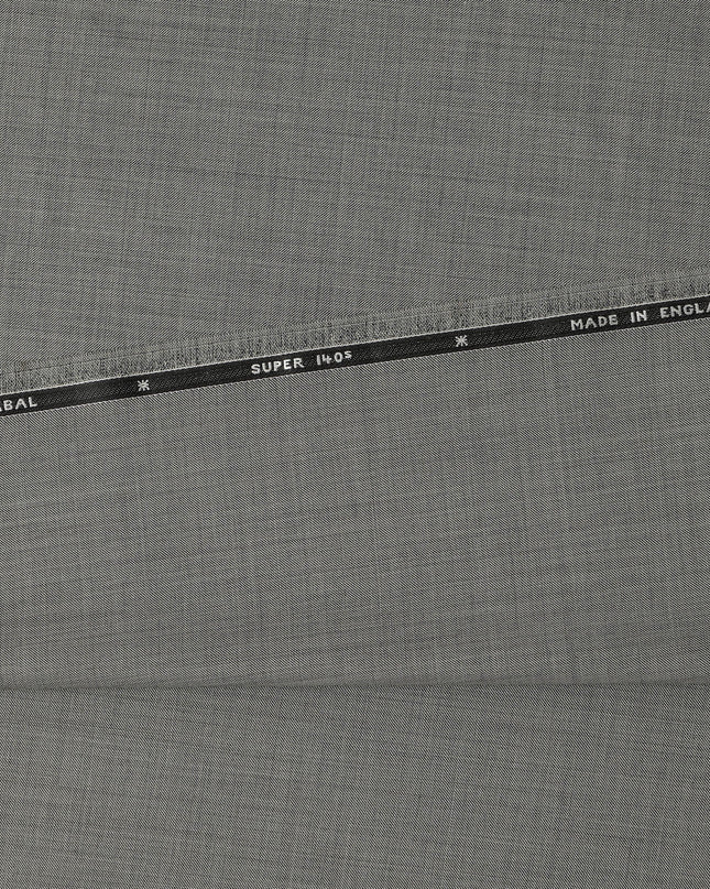 Light Grey Premium Super 140’s SCABAL English All Wool Suiting Fabric, Width 150 cms, 3.75 Mtrs Cut, Made in United Kingdom-D26788