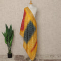 Mustard Yellow Multicolor Premium Synthetic Brocade Dupatta with Traditional Bandhani Motifs, 225X80 CMS Width, India-D26937 - Regal Fabrics