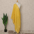 Yellow Premium Synthetic Brocade Dupatta 225X80 CMS Width, India-D26975