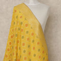 Yellow Premium Synthetic Brocade Dupatta 225X80 CMS Width, India-D26975