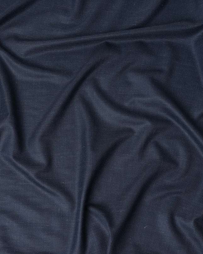Navy Blue Plain Blended Wool Suiting Fabric 150 Cms Width China-D28212