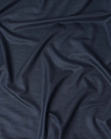 Navy Blue Plain Blended Wool Suiting Fabric 150 Cms Width China-D28212