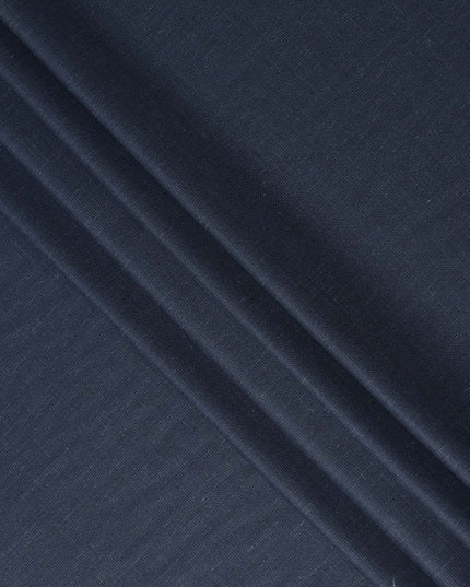 Navy Blue Plain Blended Wool Suiting Fabric 150 Cms Width China-D28212