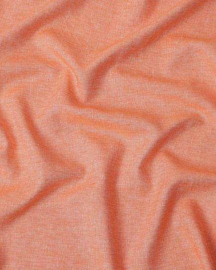 Warm Brown Pure Linen 60 Lea Fabric 150cm India