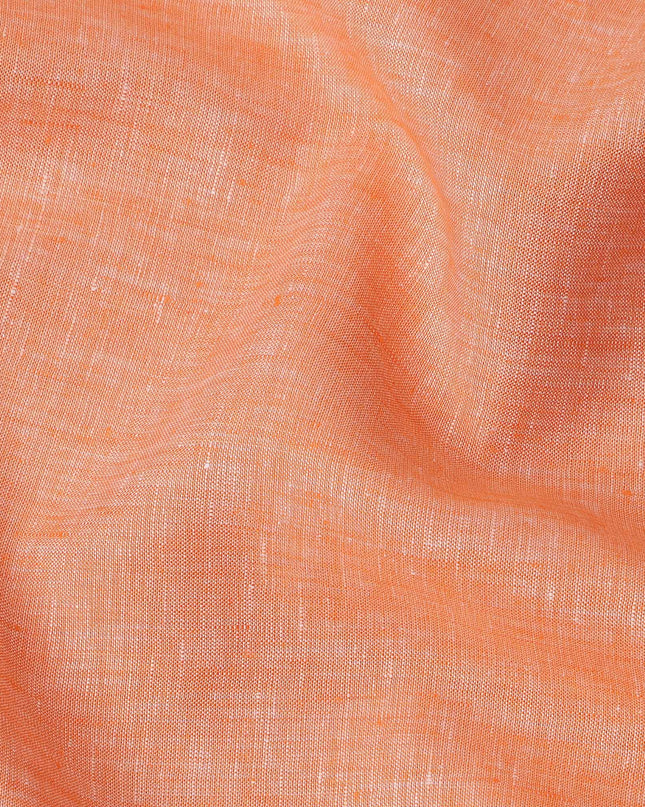 Warm Brown Pure Linen 60 Lea Fabric 150cm India