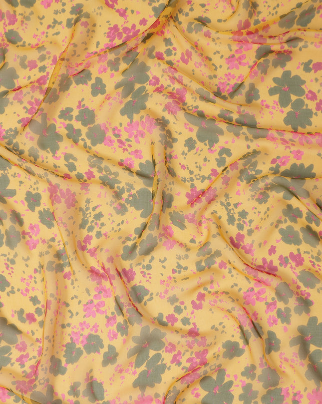 Beige Pure Silk Chiffon Fabric 110cm South Korea