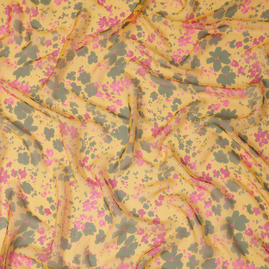 Beige Pure Silk Chiffon Fabric 110cm South Korea