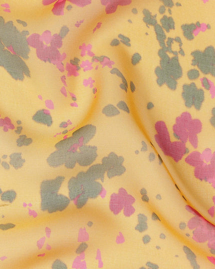 Beige Pure Silk Chiffon Fabric 110cm South Korea