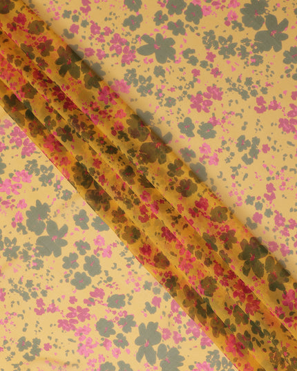 Beige Pure Silk Chiffon Fabric 110cm South Korea