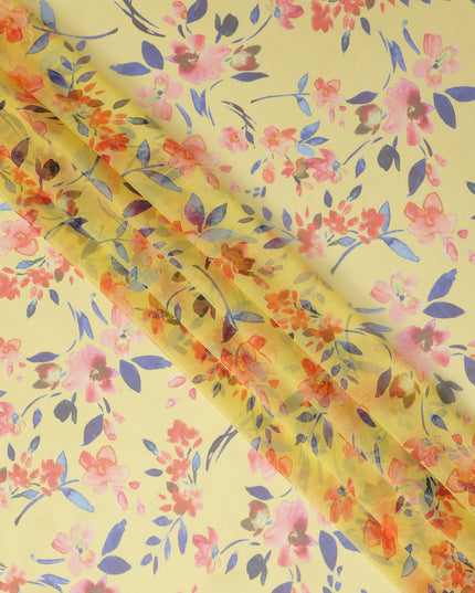 White Pure Silk Chiffon Fabric 110cm South Korea