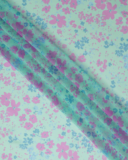 Pink Pure Silk Chiffon Fabric 110cm South Korea
