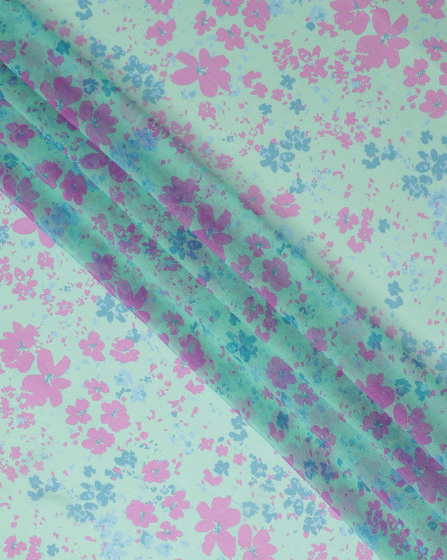 Pink Pure Silk Chiffon Fabric 110cm South Korea