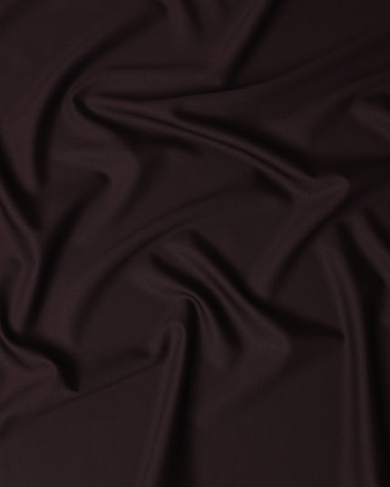 Deep Wine Brown Super 150s Italian Wool Blend Suiting Fabric
