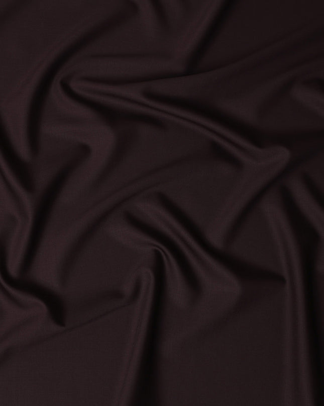 Deep Wine Brown Super 150s Italian Wool Blend Suiting Fabric