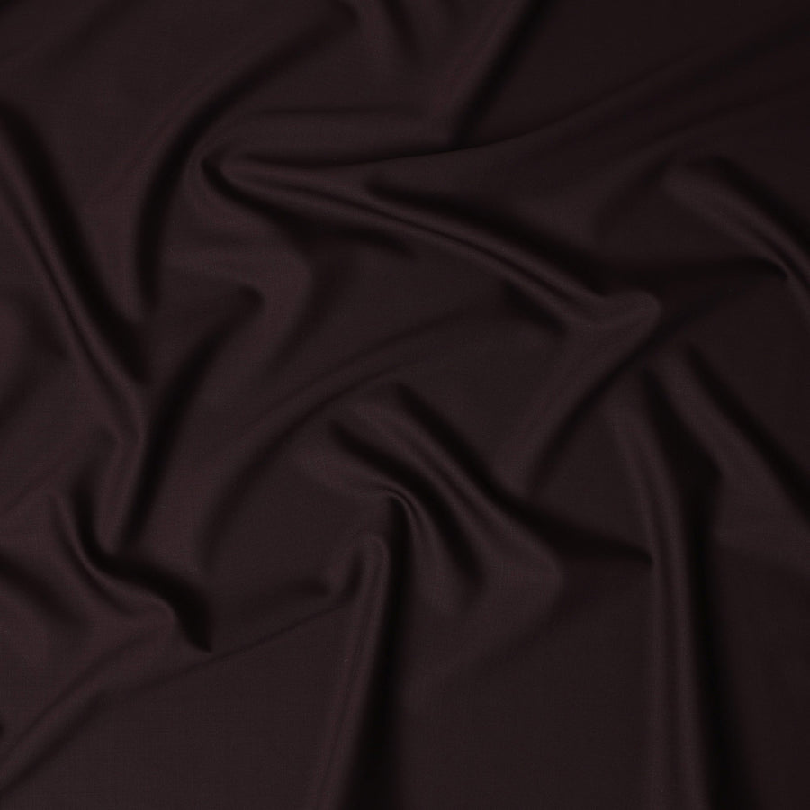 Deep Wine Brown Super 150s Italian Wool Blend Suiting Fabric