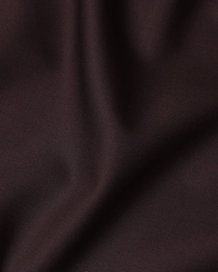 Deep Wine Brown Super 150s Italian Wool Blend Suiting Fabric
