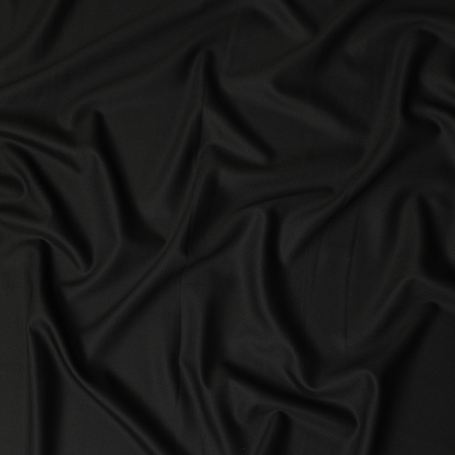 Dark Brown Pinstripe Super 160s Wool Blend Suiting Fabric 15