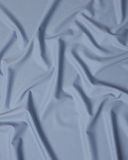 Soft Sky Blue Super 160s Wool Blend Suiting Fabric 150cm