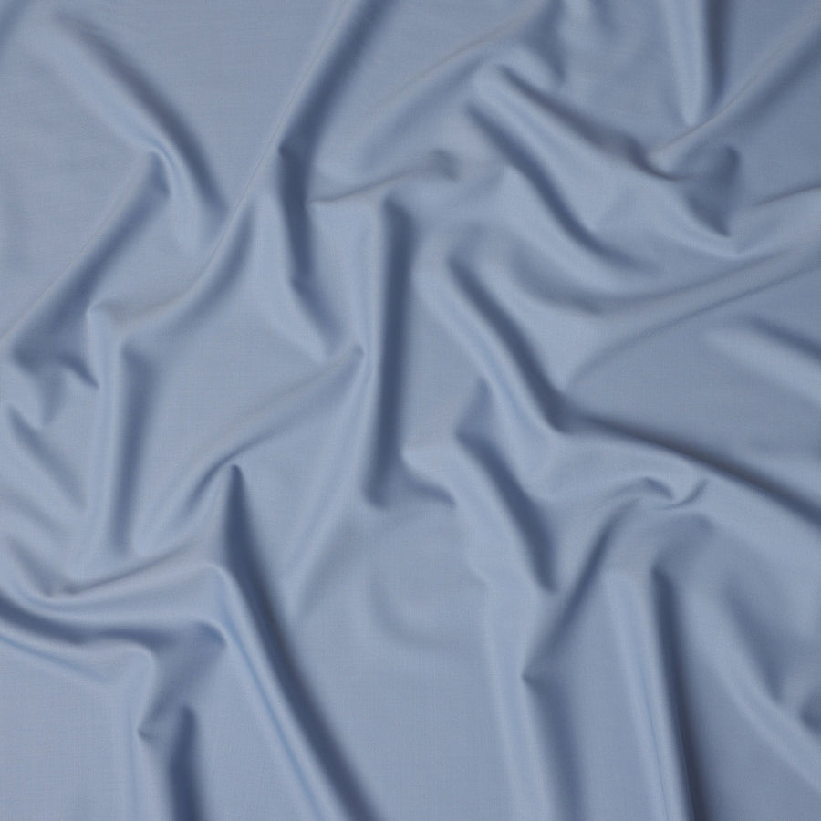 Soft Sky Blue Super 160s Wool Blend Suiting Fabric 150cm