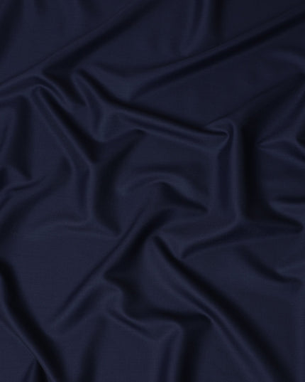 Rich Navy Super 150s Italian Wool Blend Suiting Fabric 150cm