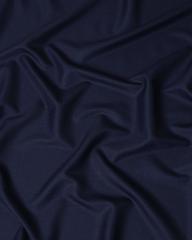 Rich Navy Super 150s Italian Wool Blend Suiting Fabric 150cm