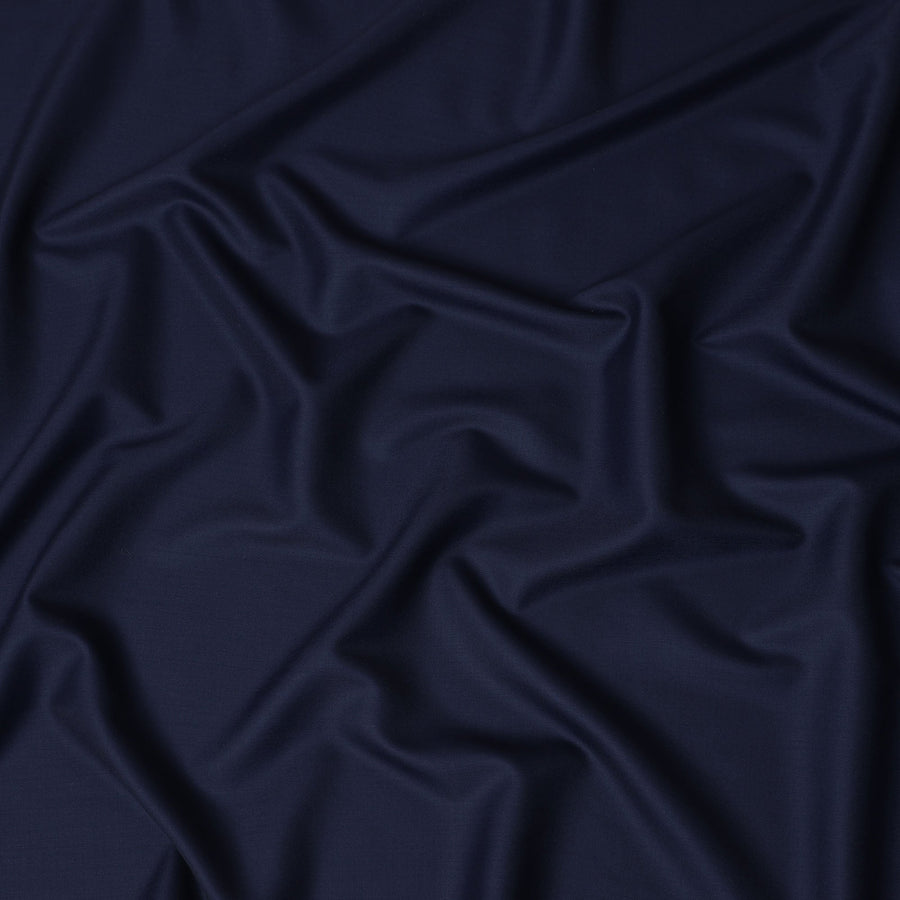 Rich Navy Super 150s Italian Wool Blend Suiting Fabric 150cm
