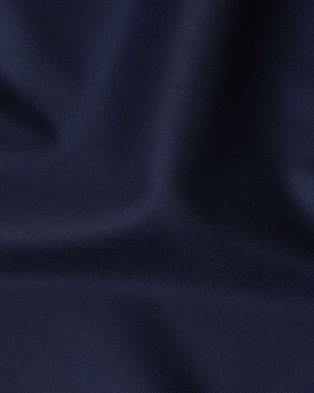 Rich Navy Super 150s Italian Wool Blend Suiting Fabric 150cm