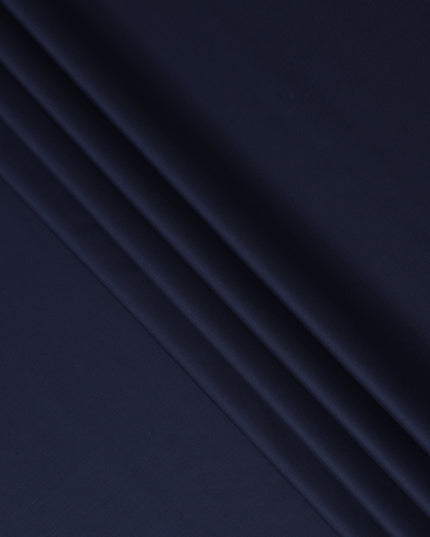 Rich Navy Super 150s Italian Wool Blend Suiting Fabric 150cm