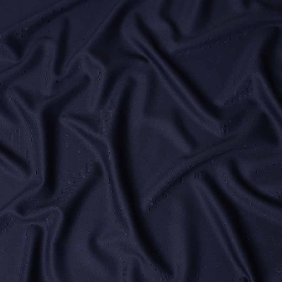 Dark Navy Super 140s Italian Wool Blend Suiting Fabric 150cm