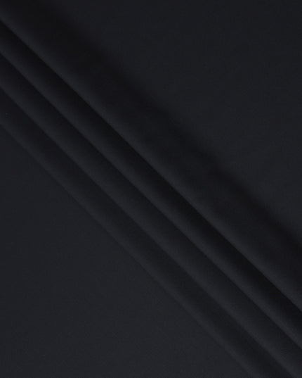 Classic Black Super 140s Wool Blend Suiting Fabric 150cm