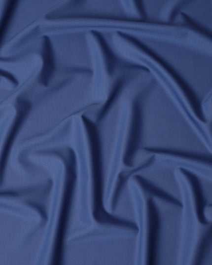 Bright Cobalt Blue Super 160s Wool Blend Suiting Fabric 150c